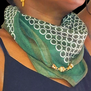 Modern Circular Green Scarf
