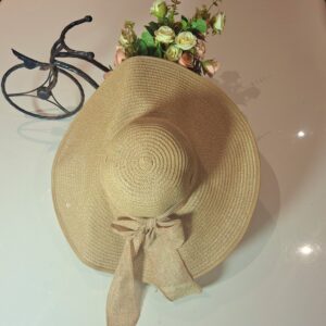 Plain Wide Summer Hat - Khaki