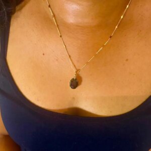 Gold Necklace(Black Stone)