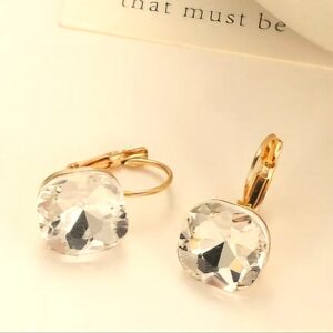 Square Fishtail White Earings