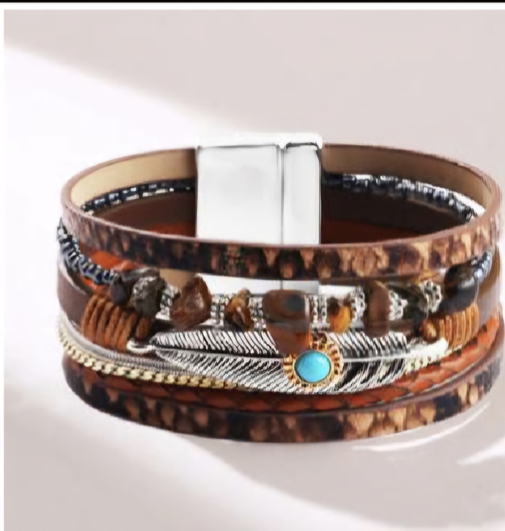product-vintage-big-leather-bracelet-feather-coffeee-colour-5
