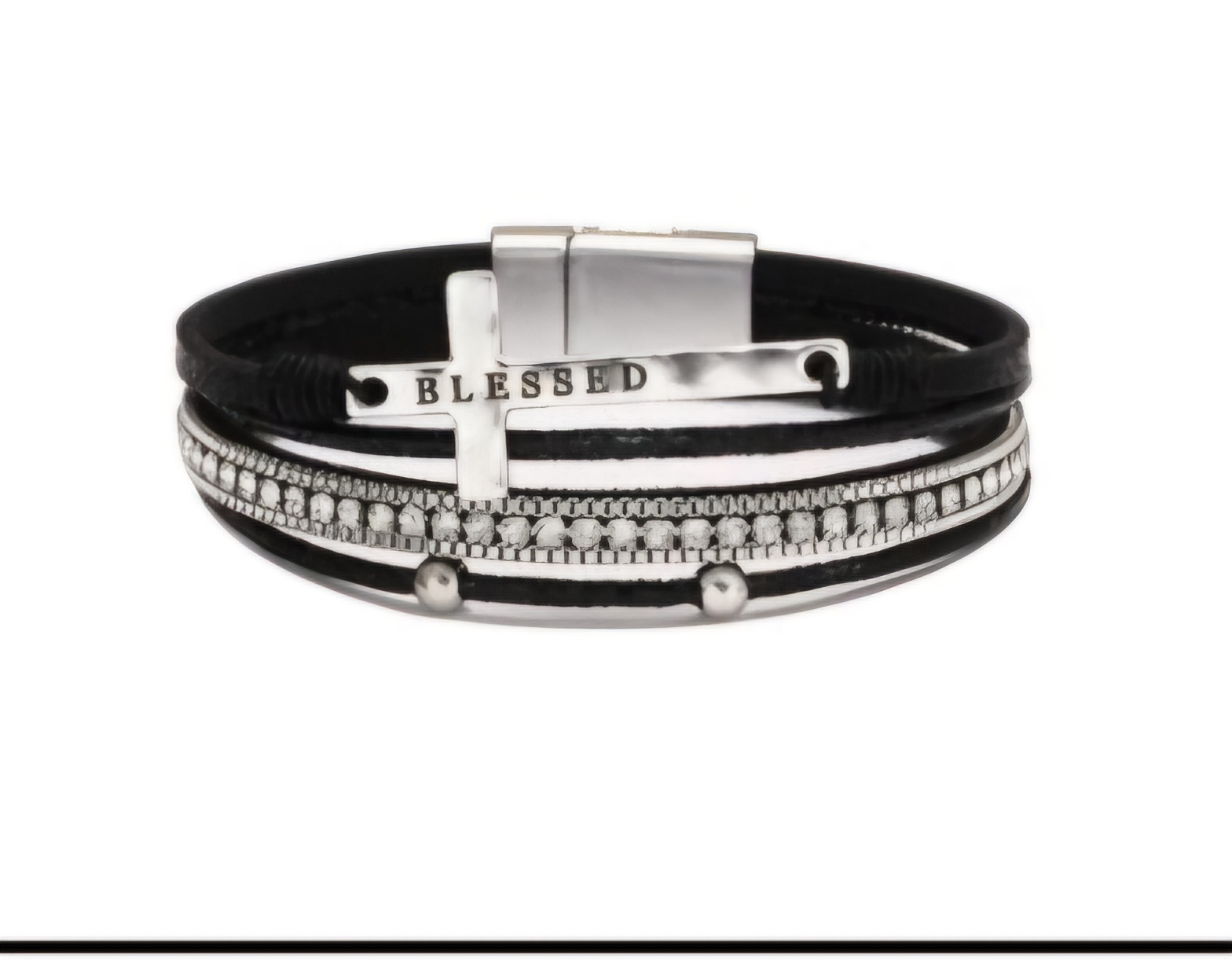 product-vintage-thin-leather-blessed-bracelet-black-5