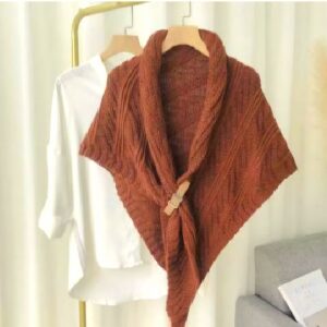 knit scarf burnt orange